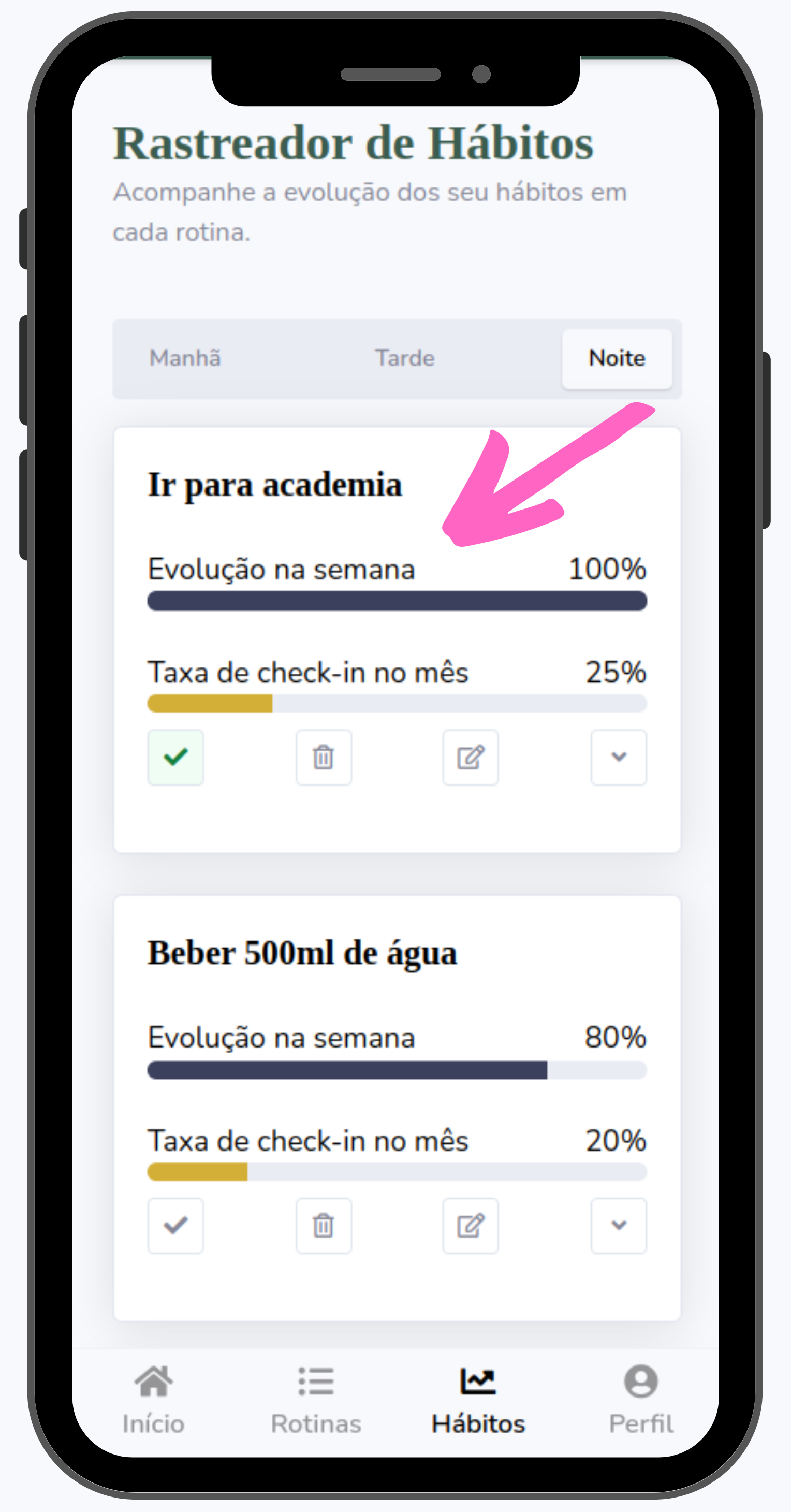 Hábito de ir para academia