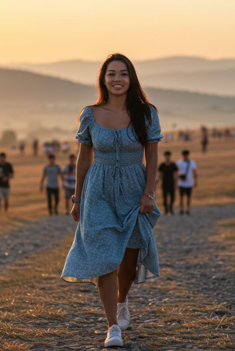 Mulher seguindo seu próprio caminho